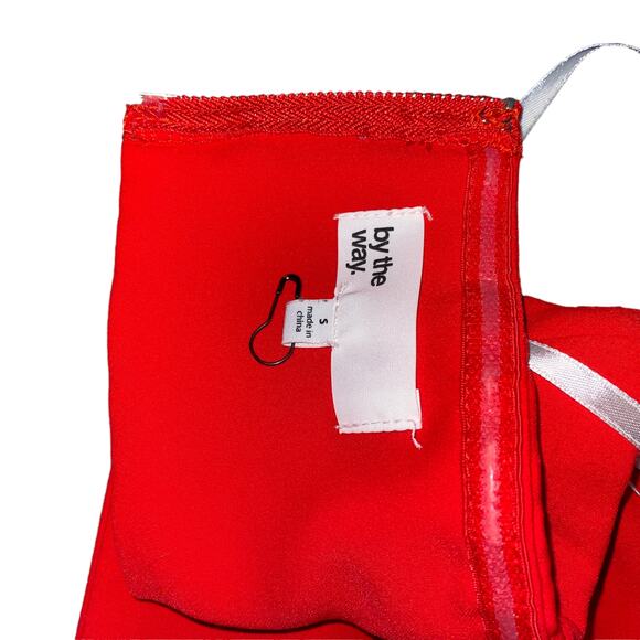 Revolve By The Way Red Strapless Zip-Back Crop Top Women's Size Small - Picture 6 of 6